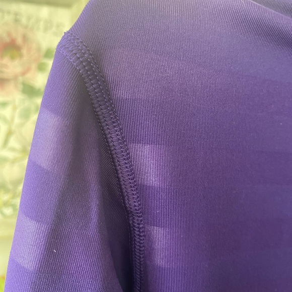 Nike long sleeves pro dri-fit top purple fitted half zipper - Picture 4 of 8